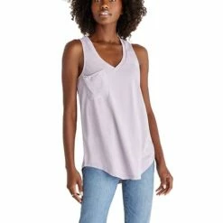 Top 10 ✨ Tanks 👩 Women's Z Supply Racer Pocket Tank Top ✔️