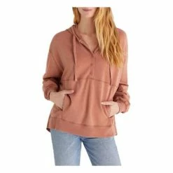Cheap 🥰 Hoodies & Sweatshirts 👩 Women's Z Supply Button Up Weekender Hoodie 🌟