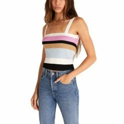 Best Sale 😀 Tanks 👩 Women's Z Supply Stella Stripe Sweater Tank Top 🎁