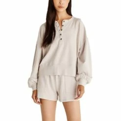 Cheap 🌟 Shirts 👩 Women's Z Supply Hannah Henley 🎁