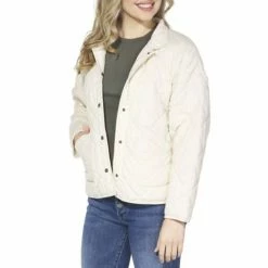 Promo ❤️ Casual & Travel Jackets 👩 Women's Z Supply Maya Quilted Bone Jacket 🔔