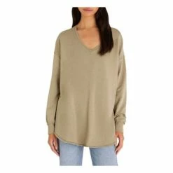 Best Pirce 🎉 Hoodies & Sweatshirts 👩 Women's Z Supply Weekender V-Neck Crewneck Sweatshirt 😍