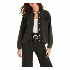 Hot Sale 😉 Casual & Travel Jackets 👩 Women's Z Supply The Knit Denim Jacket 🤩