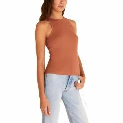 Top 10 💯 Tanks 👩 Women's Z Supply Janice High Neck Tank Top ⌛